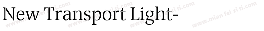 New Transport Light字体转换